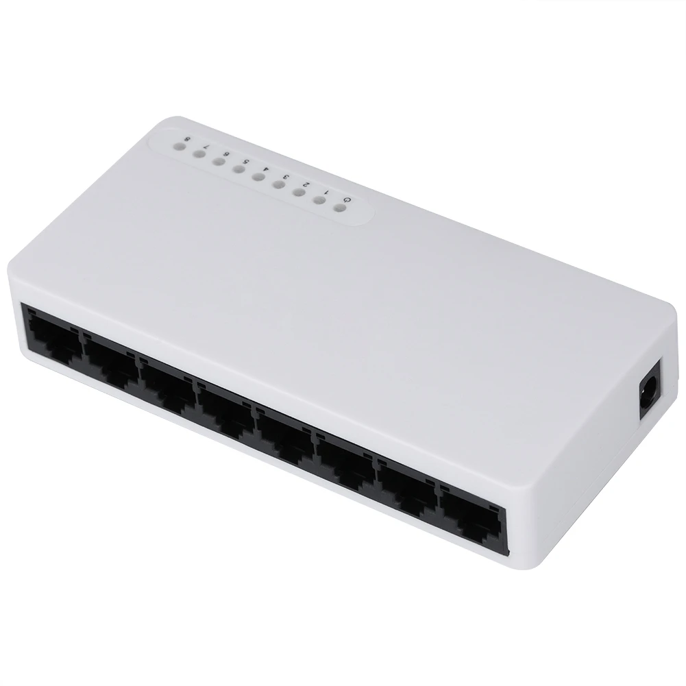 Высокое качество 8 портов умный Ethernet переключатель 10 100 Мбит/с штепсельная вилка