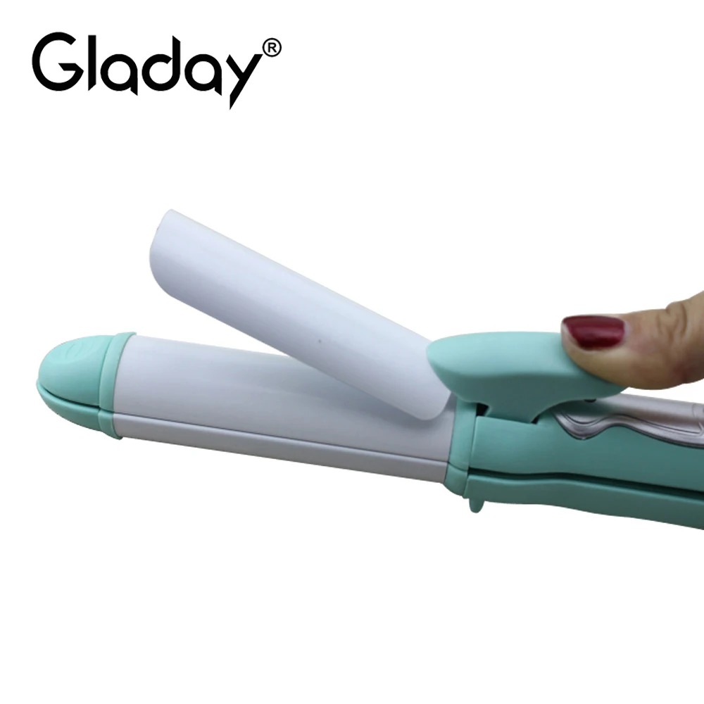 Gladay 2 в 1 Мини портативные электрические бигуди для волос прямые волосы