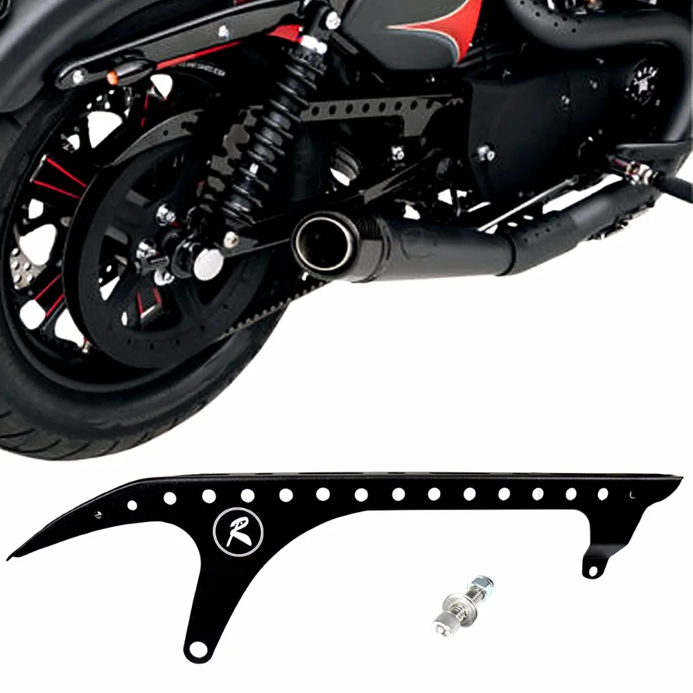 Motorcycle Rear Pulley Guard Black Drive Cover For Harley Sportster XL 883 1200 48 72 SuperLow Nightster 04 05 06-18 | Автомобили и