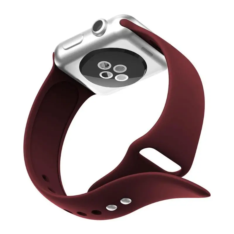 Ремешок силиконовый для Apple Watch 42 мм браслет с двойной пряжкой iWatch Sports Edition |