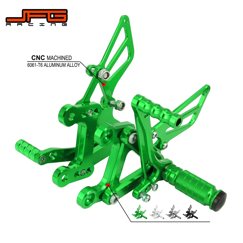 Мотоцикл алюминиевый ЧПУ Регулируемые подножки педали Rearset для KAWASAKI Ninja ZX6R ZX 6R ZX636