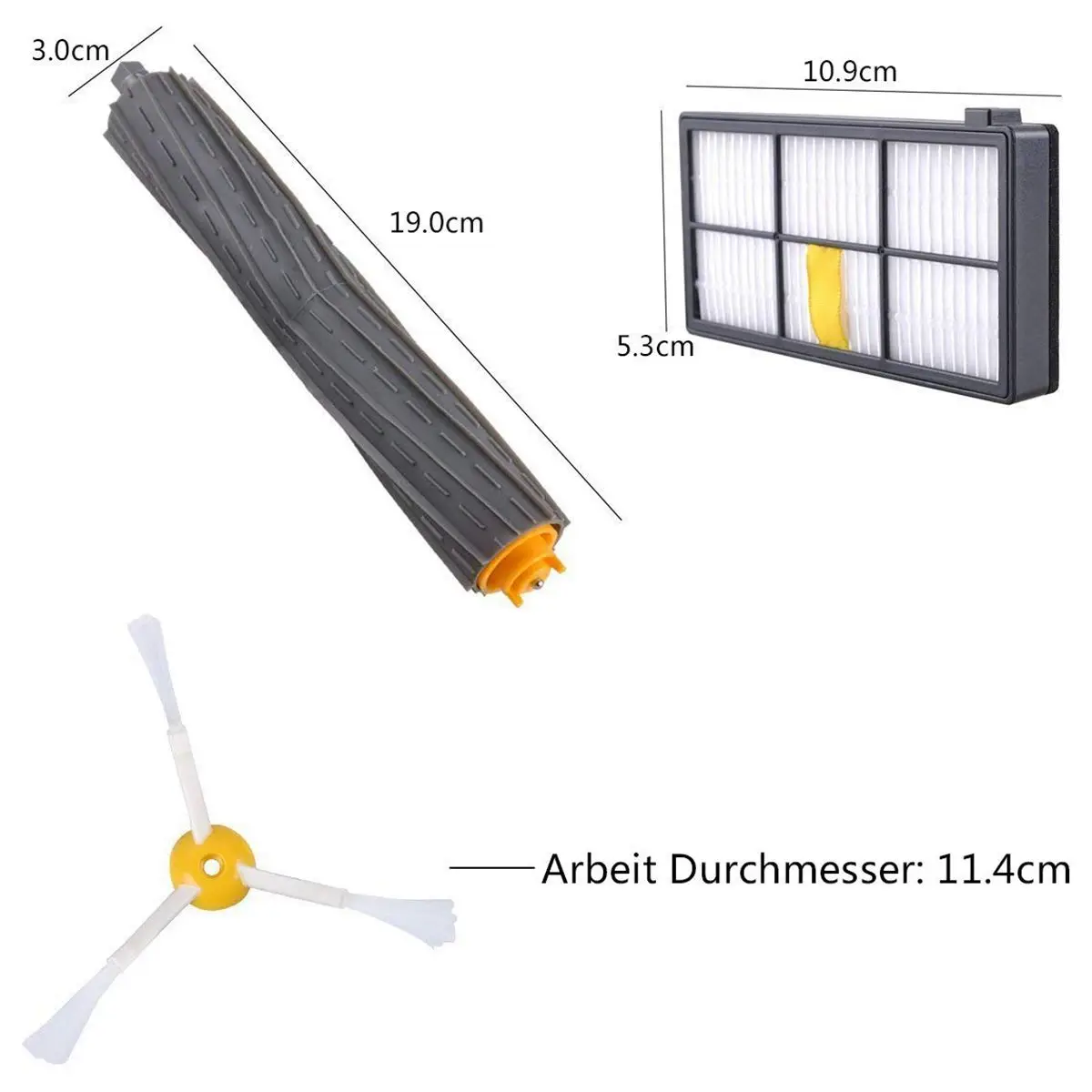 Replacement Parts Kit for iRobot Roomba 980 990 900 896 886 870 865 866 800 Accessories with 8 Side Brushes + 5 Filter 2 | Бытовая