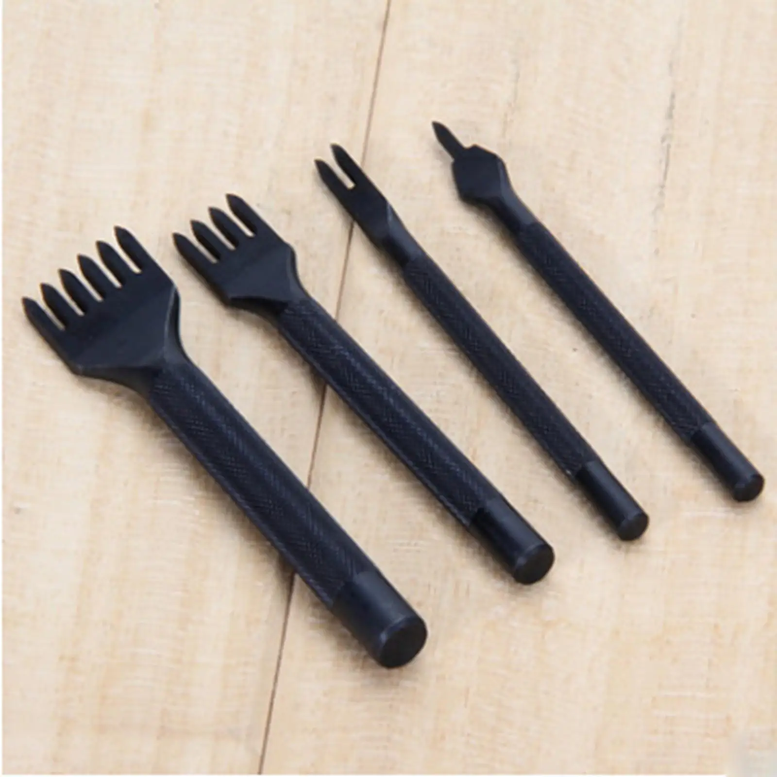 

Spacing 4mm 1/2/4/6 Prong Tooth Width 2mm Diamond Hole Punche Stitching Leather Tools DIY White Steel