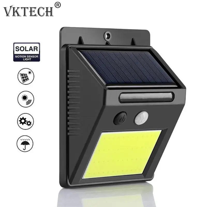

Outdoor Solar Light 48LED COB Smart IR Motion Sensor Wall Light Wall Mount Infrared Human Body Induction Garden Lamp