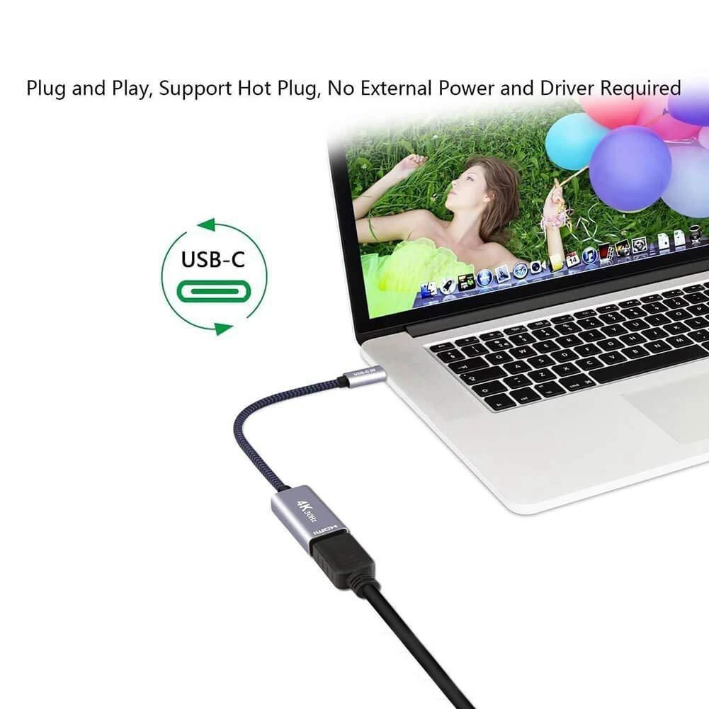 Новый кабель type C к Hdmi Male Hd 4K 60Hz ТВ алюминиевый корпус|Адаптеры Type-C| |