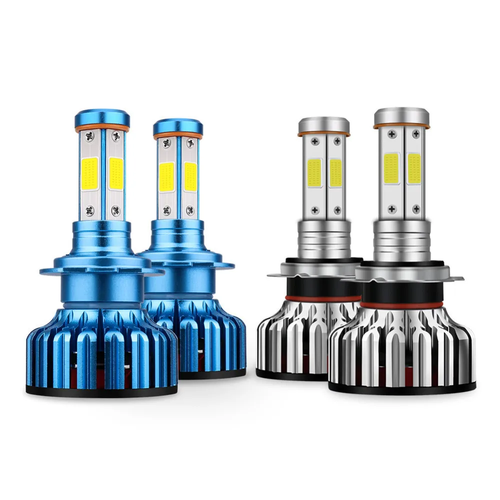 

Mdatt 4 Side Car Headlight Bulb COB H1 H7 H4 H11 Auto LED Car Light High Beam Low Beam 100W 9005/HB3 9006 3000K 6000K 8000K Lamp