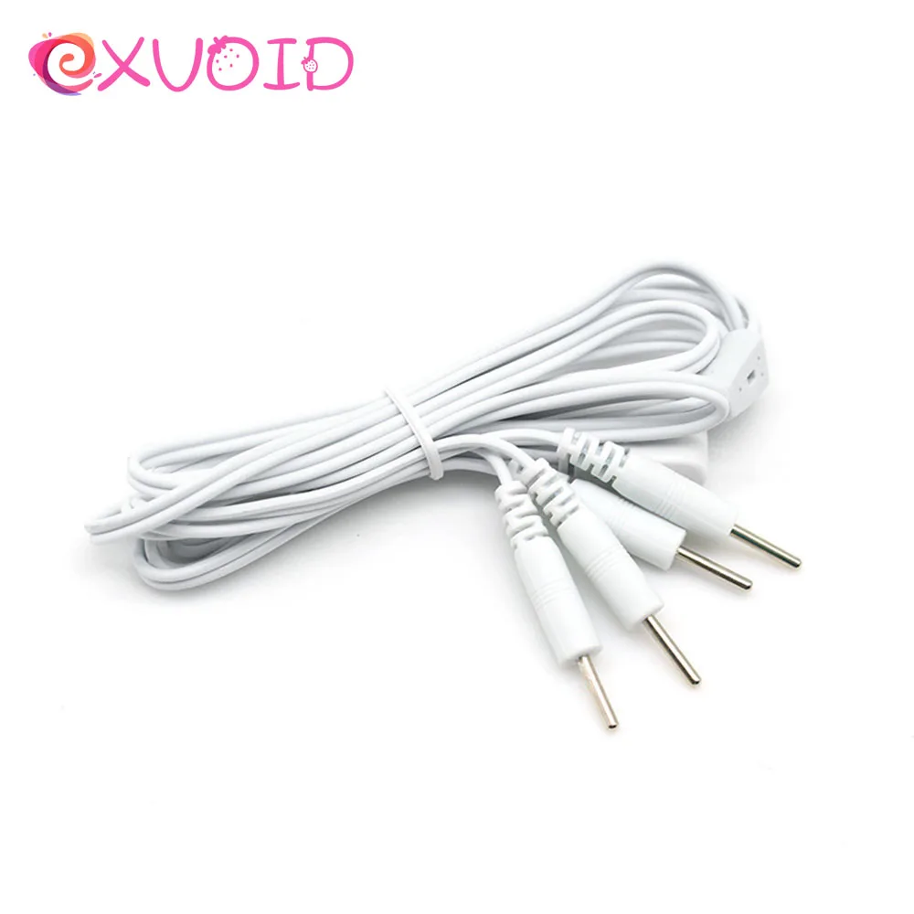 EXVOID аксессуары с электрическим током 4 контактный провод для электростимуляции