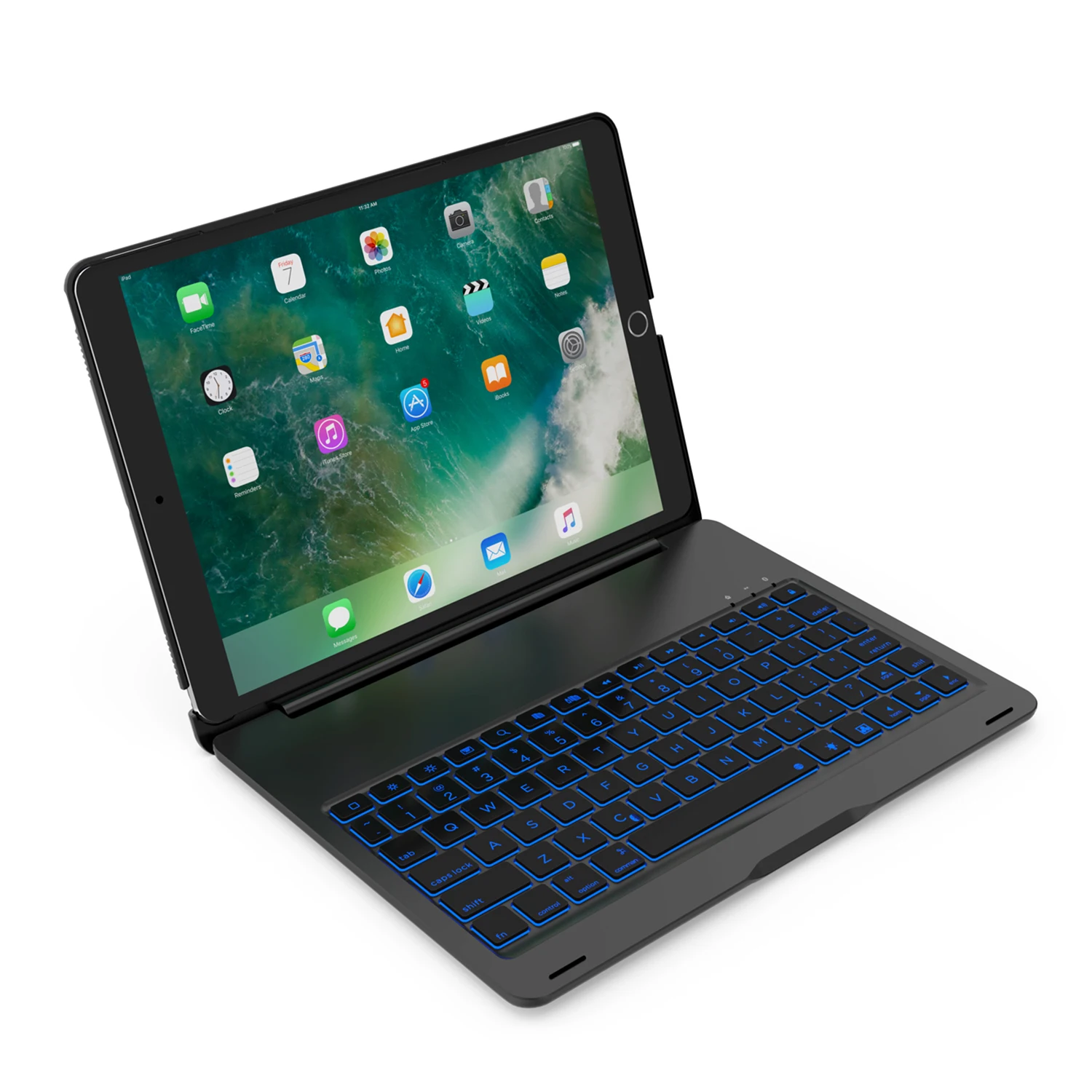 A black PC+ABS+Aluminum alloy Bluetooth keyboard F105 for ipad PRO 10.5 inch with data cable manual | Компьютеры и офис