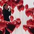 Неоновые стикеры воздушные буквы альфабе фольга из розового золота воздущные