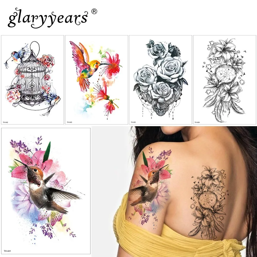 Временная тату наклейка glaryyears 1 лист сексуальная искусственная татуировка