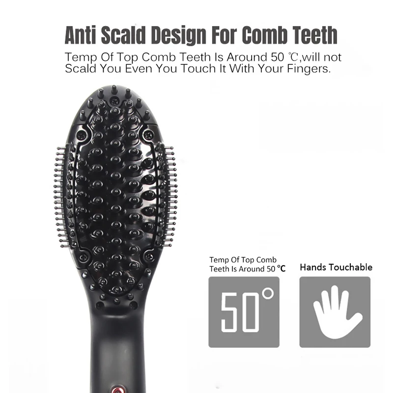 Top Sale Ufree U-309 Negative Straight Brush Tourmaline Ceramic Straightener Hair Straightening Comb Perfect Styler 110-220V U | Красота и