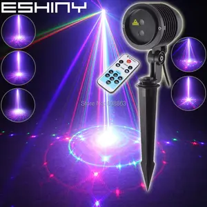 Лазерный проектор ESHINY T247D2 с 24 большими узорами, для дома, вечевечерние, диджея, настенный пейзаж, сада, рождественской елки