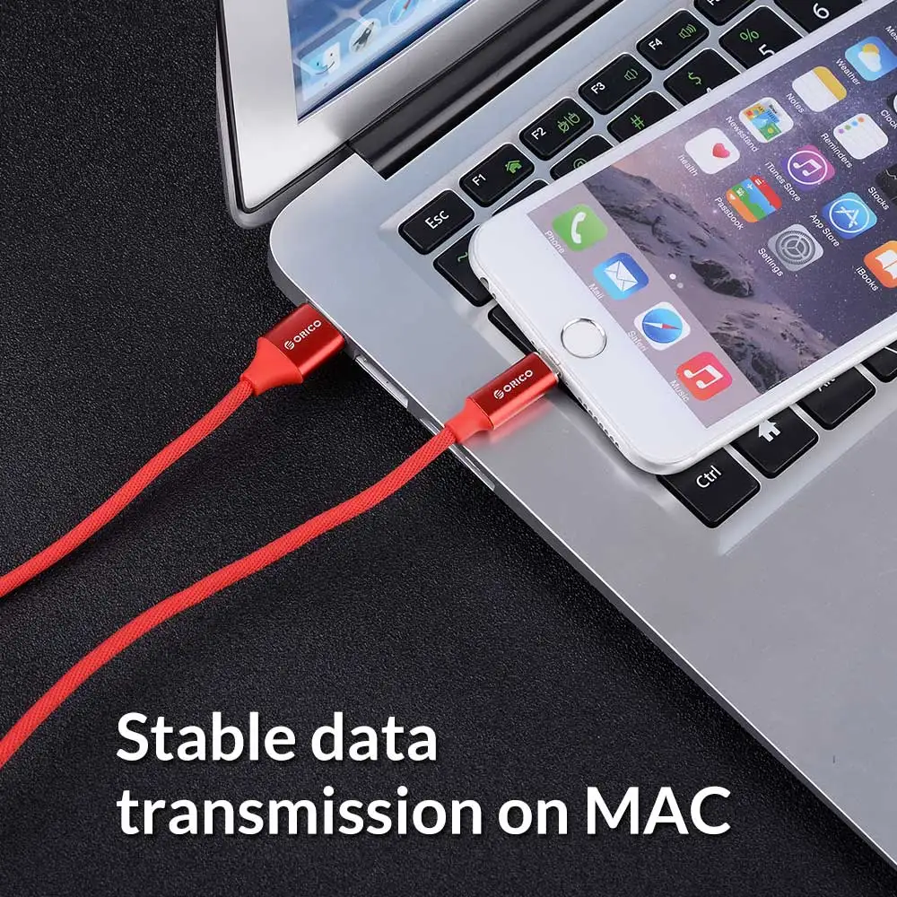 ORICO USB Cable with LED Indicator For iPhone 6 6s 7 Plus Denim Fast Charger Data Apple 5 5s IPad Air | Мобильные телефоны и