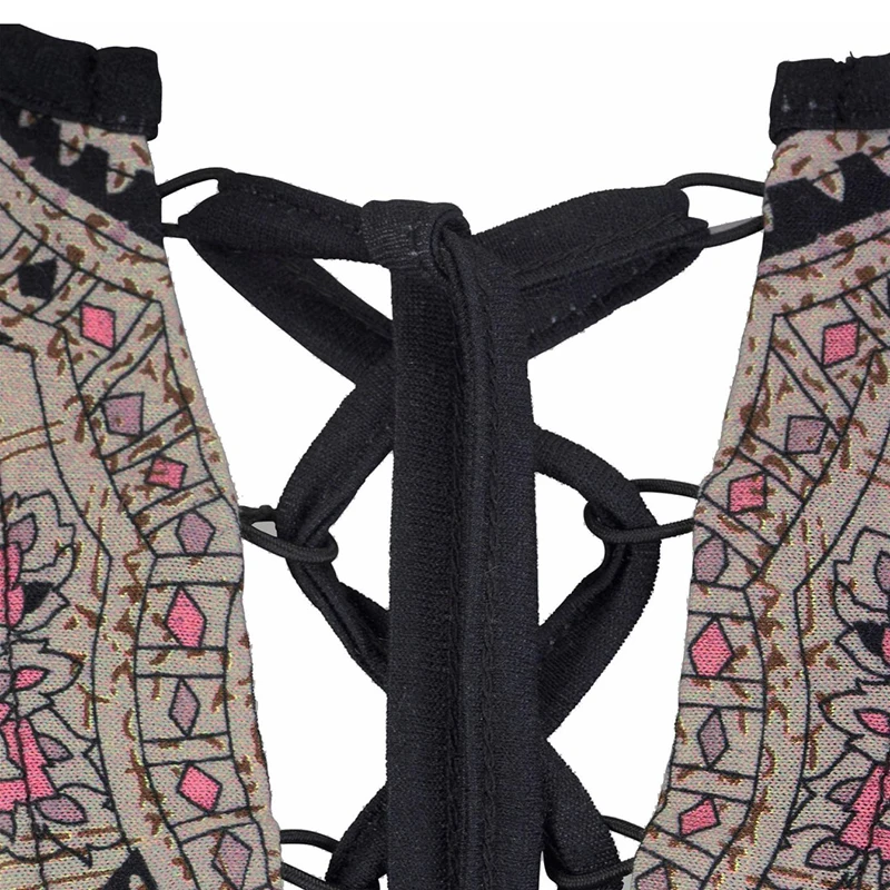 Женское платье с принтом и шнуровкой длинным рукавом свободное повседневное