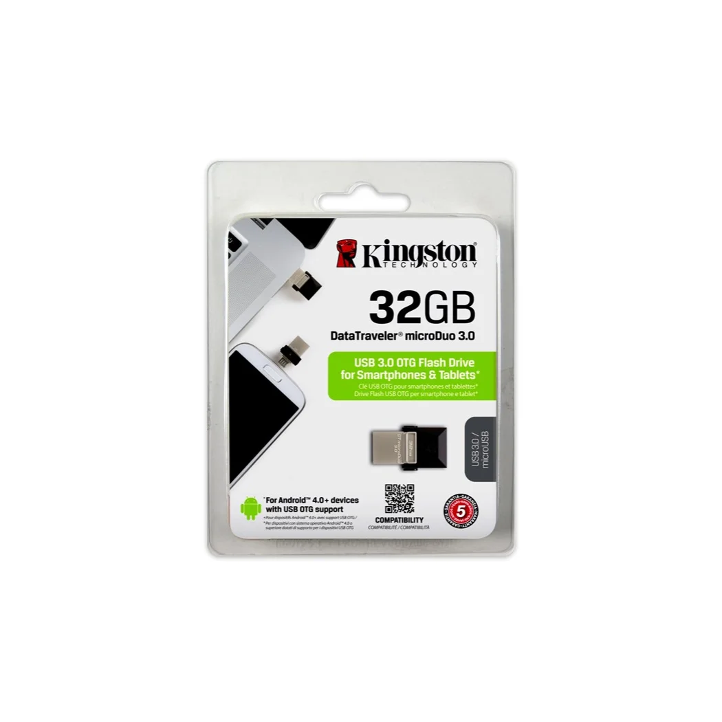 Kingston technology DataTraveler 32 GB microDuo 3 0 (3 1 Gen 1) разъем usb type-A поворотный черный | Компьютеры и