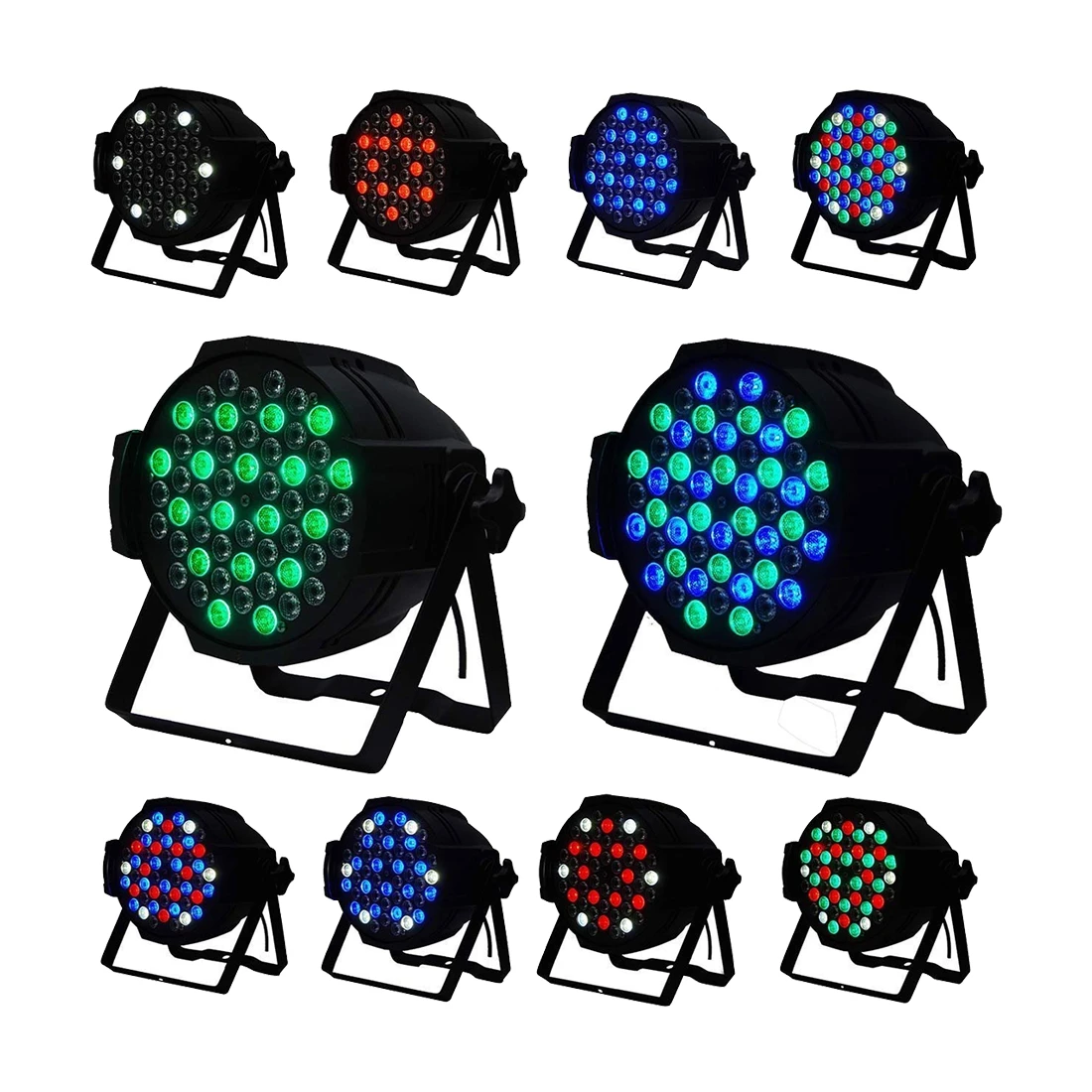 10 шт. 54x3 W светодиодный параболический алюминизированный отражатель RGBW PAR64 DMX512