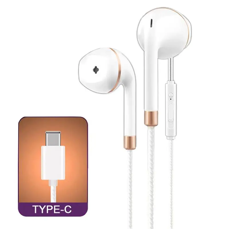 Проводной Тип C наушники HiFi стерео игровые предотвращает заломы и линии