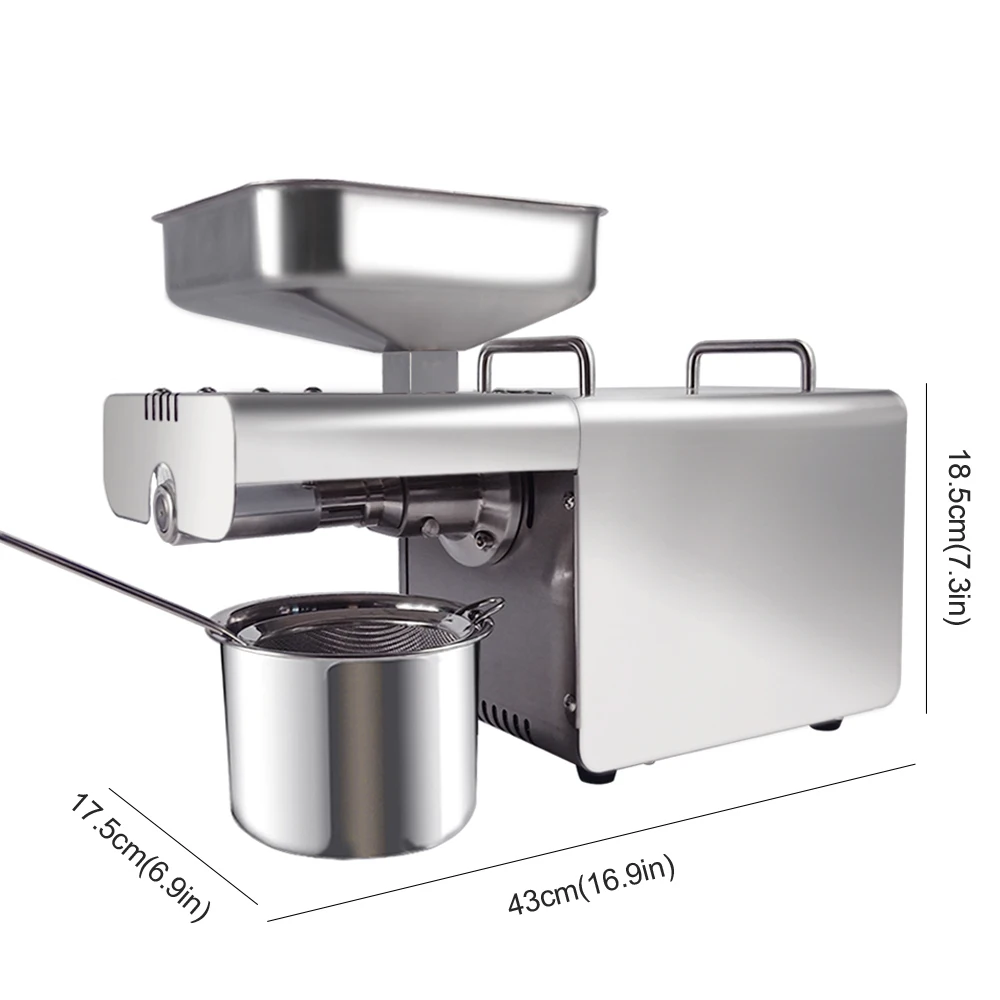 Пресс для холодного отжима кокосового соевого арахисового масла из нержавеющей