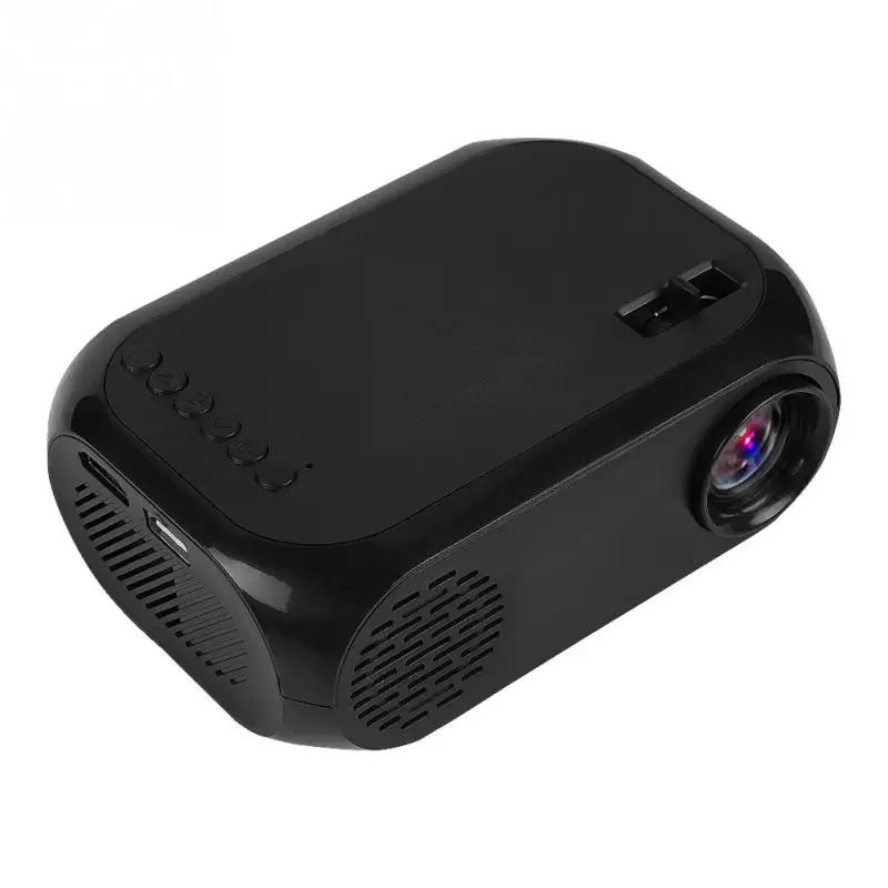 Мини 2 портативный домашний светодиодный проектор TF SD карта U диск USB HD HDMI черный