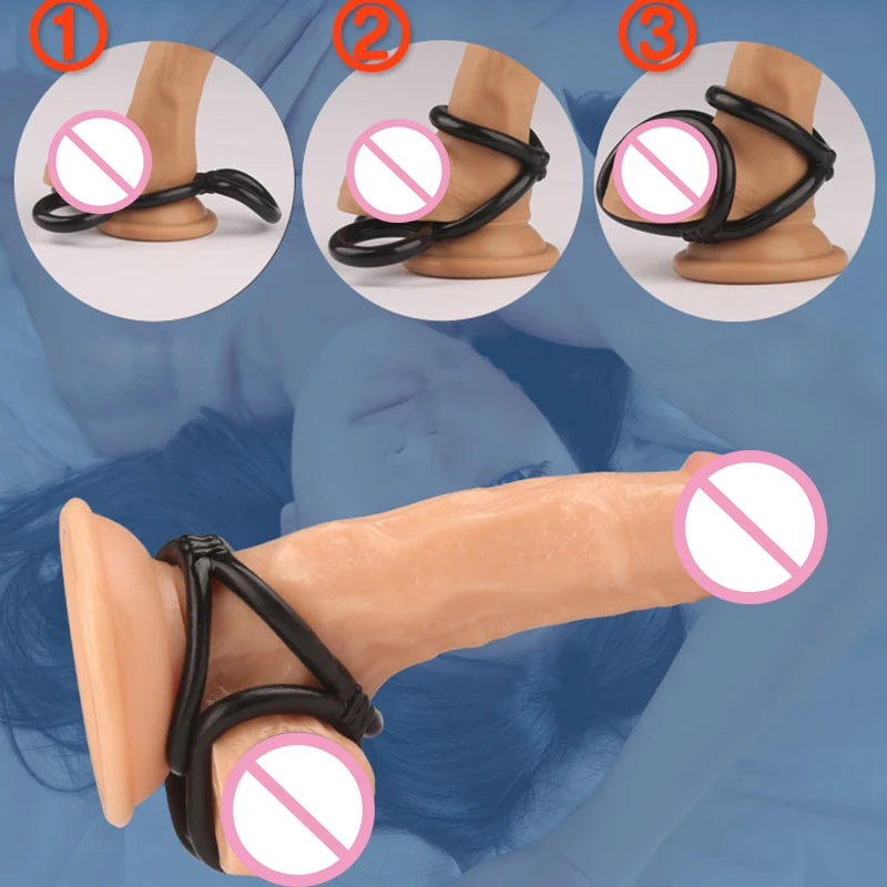 Silicone Penis Rings Cock Ring Erection Delayed Ejaculation Male Masturbation Sex Toys For Men Cockring Adult Products | Красота и