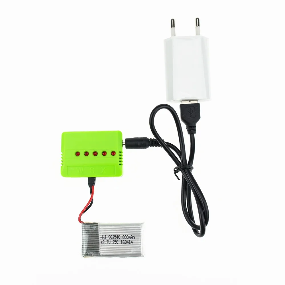 5 шт. 3 7 в 800 мАч литий полимерный аккумулятор с USB разъемом для зарядного