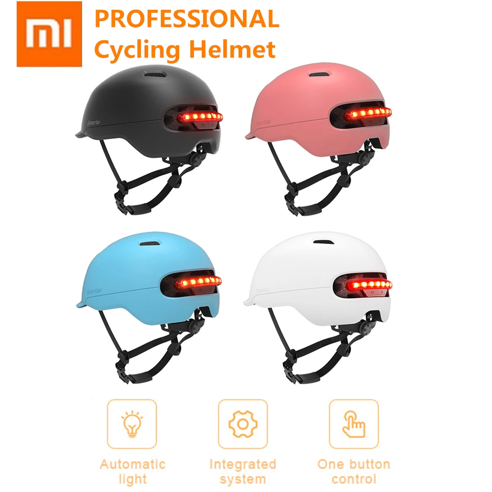 Новейшие Xiaomi Smart4u водонепроницаемые велосипедные умные шлемы для вспышки