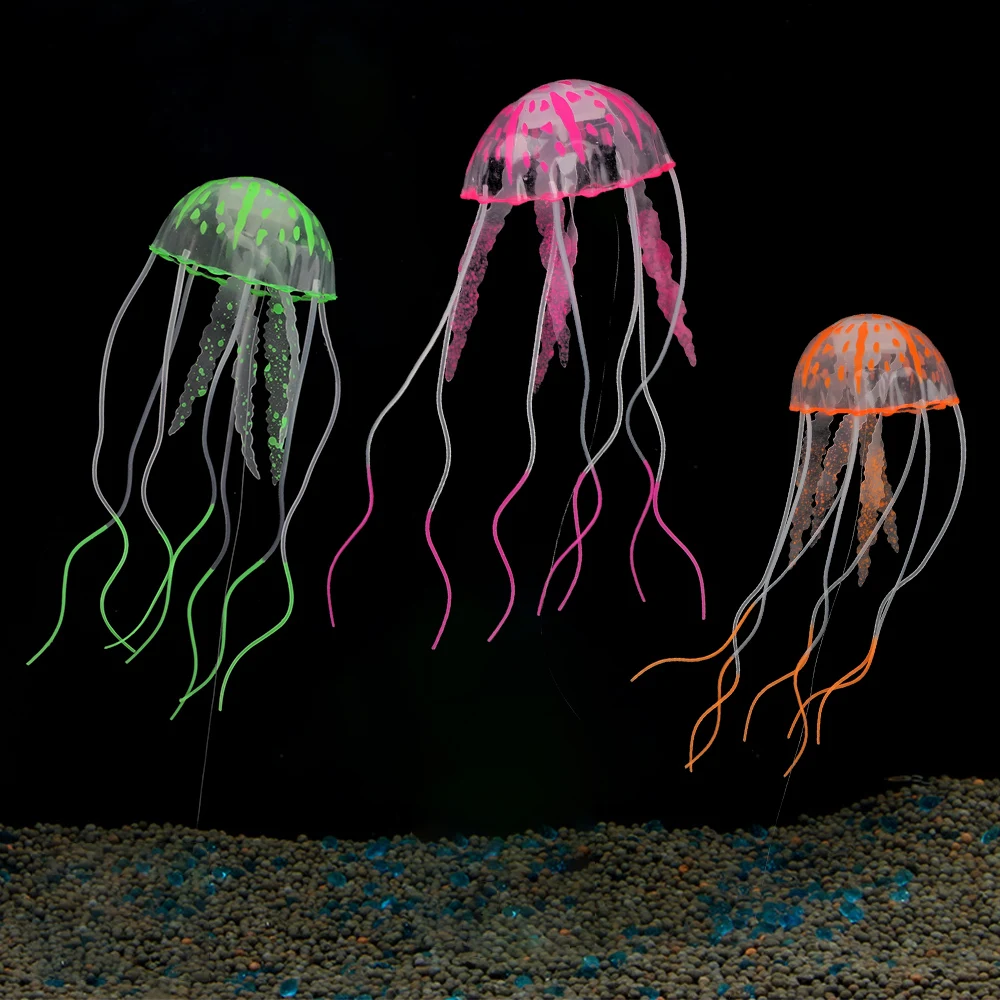 Светящийся Искусственный Яркие Медузы 1 чехол из поликарбоната и силикона