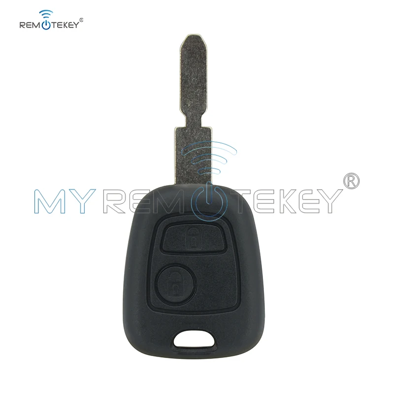 Remtekey 2 кнопки дистанционного ключа автомобиля для peugeot 406 407 408 607 434 МГц NE78 плоский