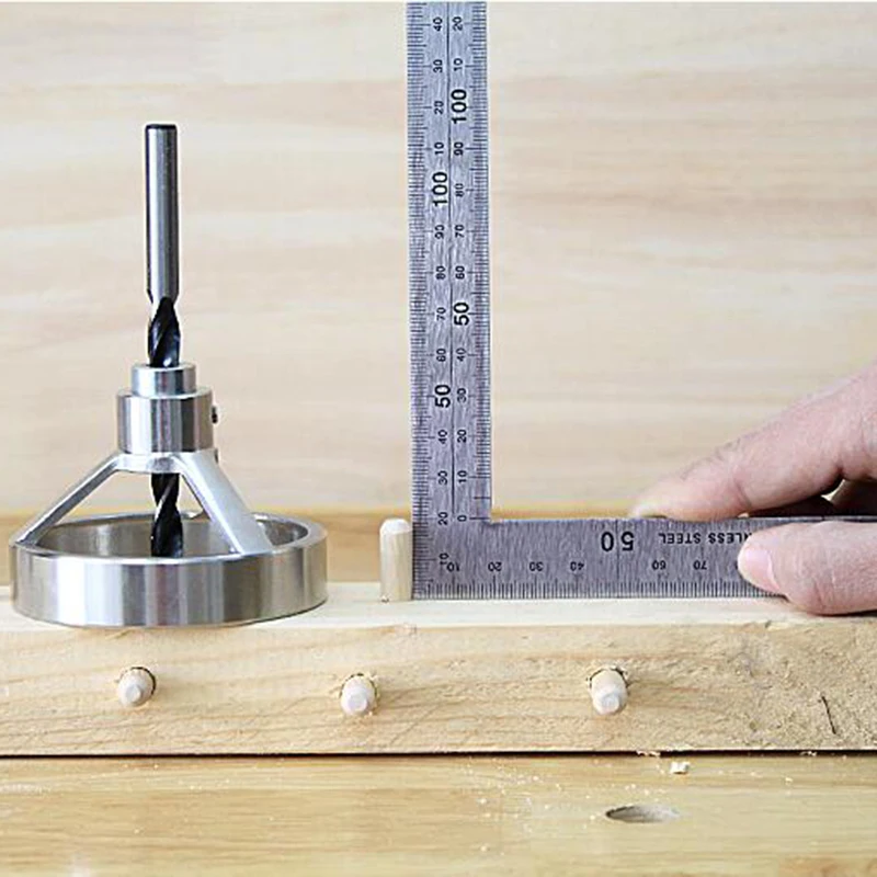 8pcs 08560 Drill Guide Woodworking Hole Puncher Vertical Drilling Fixture Wood Working Locator | Bit