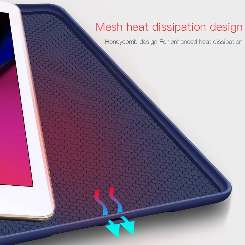 Для нового iPad 9 7 2017 2018 Чехол Мягкий ТПУ силиконовый тонкий смарт ПК задняя крышка