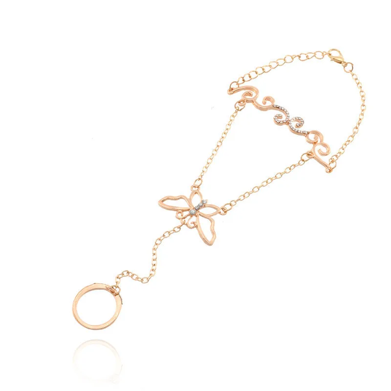 2019jingyang Ornaments Rattan Tassels Butterfly charm women Bracelet Suit jewelry bijoux femme New bracelets bangles | Украшения и