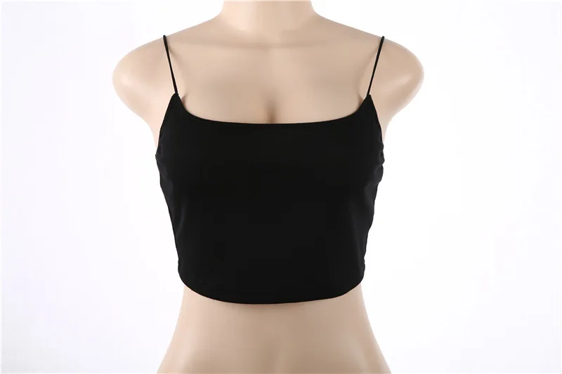 Vestidos mujer Verano 2019 летний однотонный вязаный черный топ женский укороченный