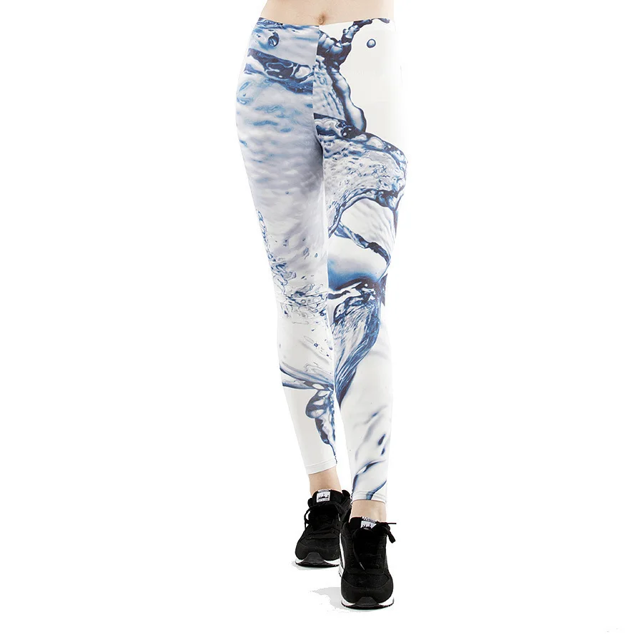 

2019 Women Pants New Fashion 3D Digital Elastic Slim Sexy Leggings Printed Water Drop Leggings