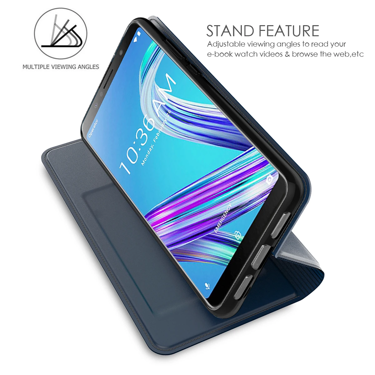 Для Asus ZenFone Max Pro M1 ZB601KL/ZB602KL чехол для телефона с подставкой и карманом карт флип
