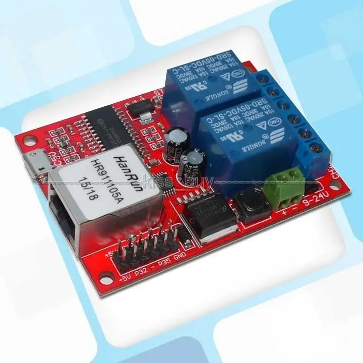 LAN Ethernet 2 полосная релейная плата переключатель задержки TCP/UDP модуль контроллера