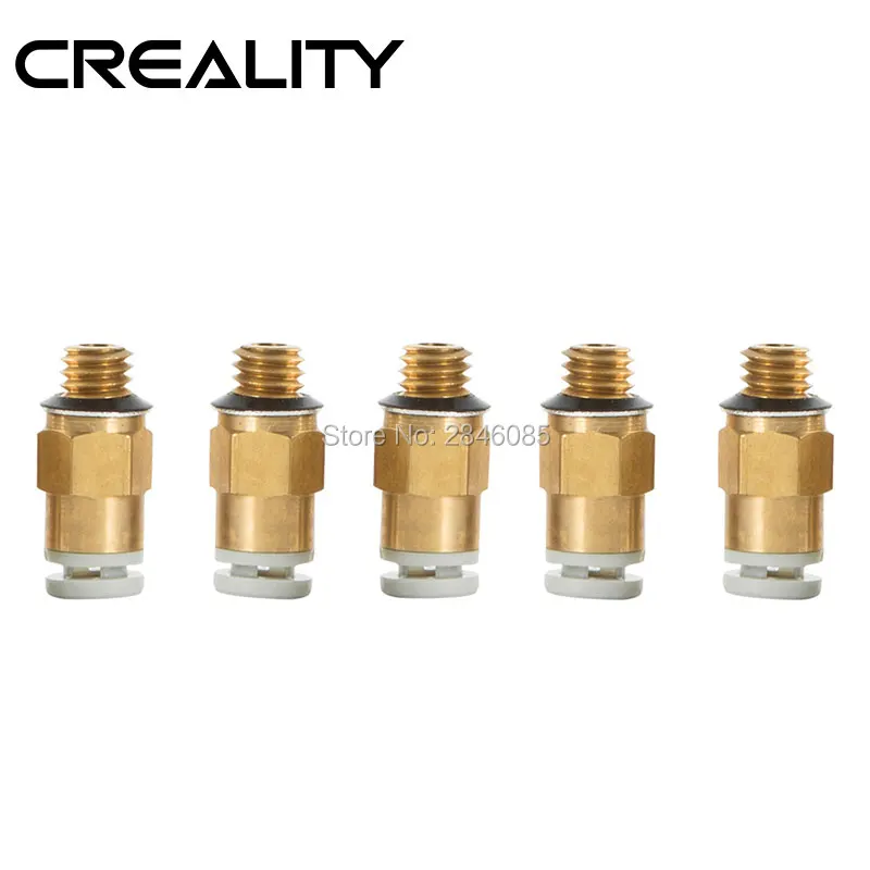 CREALITY 3D 3 шт./лот золотые маленькие прямые пневматические соединители части