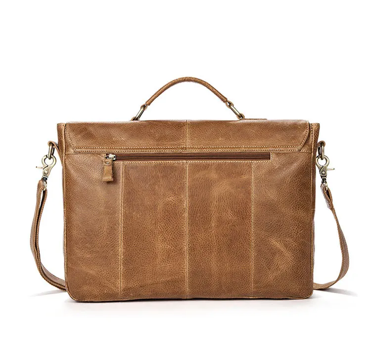 Genuine Leather Men Handbags Male Briefcase Large Laptop Computer Bag Travel Messenger Shoulder Bag Crossbody Bags Bolsos Hombre