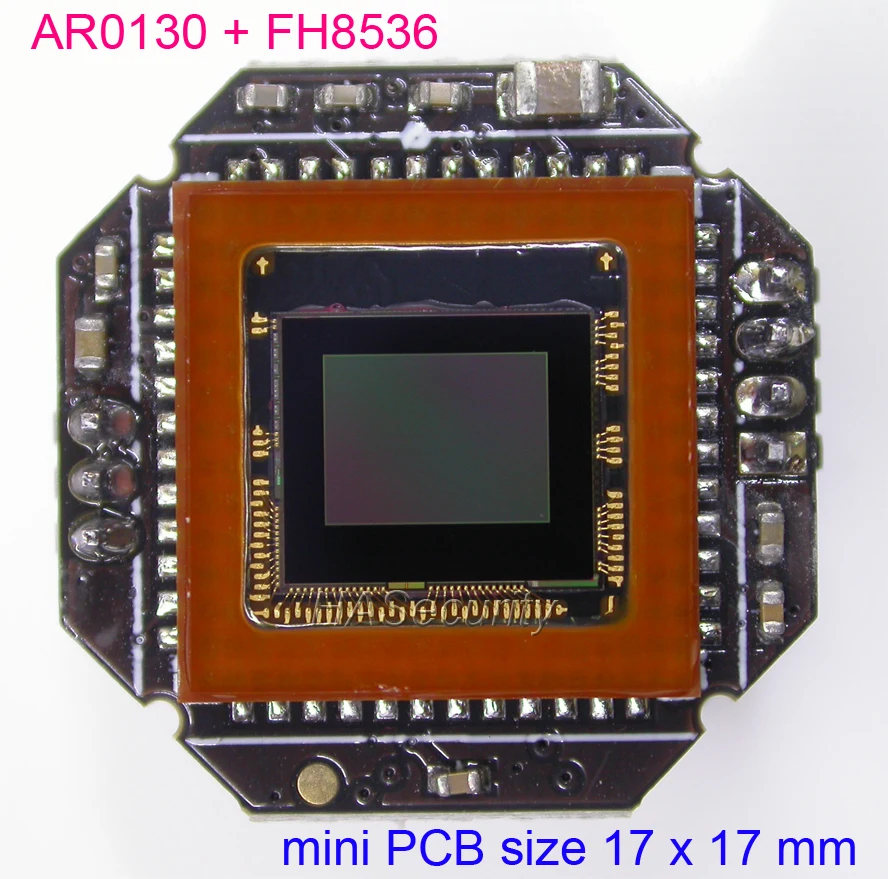 Mini 17x17 мм Φ (720P) или CVBS (D1) 1/3 &quotAptina AR0130 CMOS sensor + FH8536 AHD M board module (дополнительные