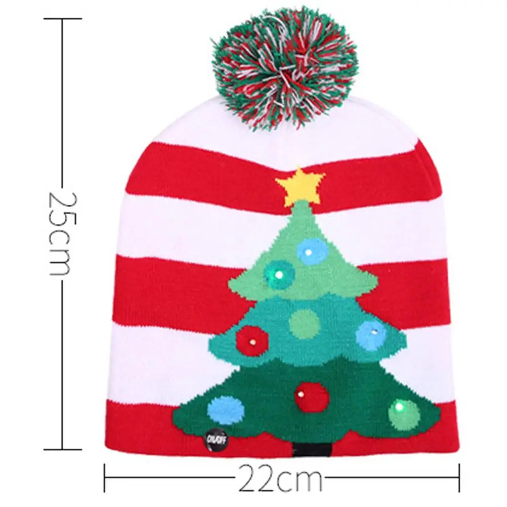 mrwonder Winter Women Men Hat and Scarf Set Christmas Halloween LED Lights Knitted Wear Clothes Accessory |
