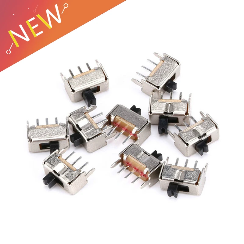 

10 шт. новый SS12D07G3 3-контактная печатная плата 2 положения 1P2T SPDT миниатюрный ползунковый переключатель боковая ручка постоянного тока 50 В 0,3 А