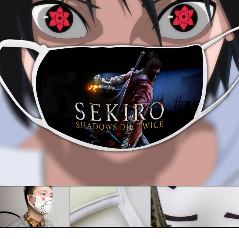 SEKIRO Shadows Die Twice FaceMask символ волка хлопчатобумажная ткань для женщин и мужчин