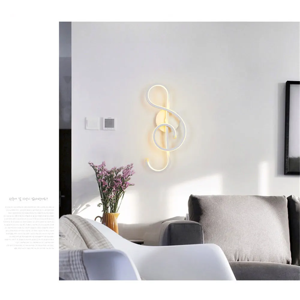 Алюминиевый настенный светильник в форме примечания 22 Вт современный