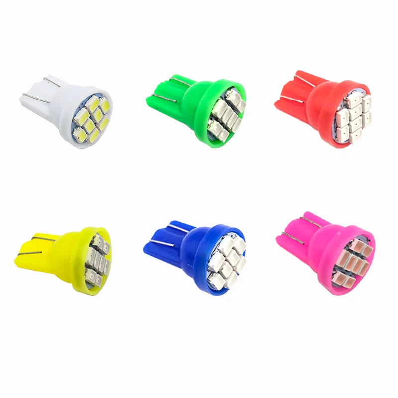 50 шт. T10 светодиодные лампы для автомобильных фар авто 5050 194 168 COB W5W Led стояночный