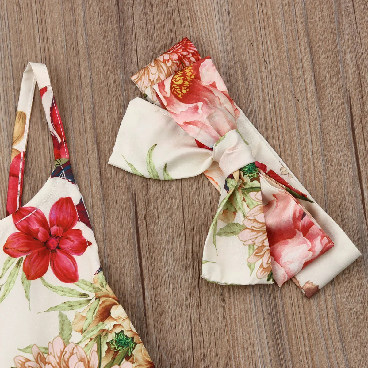 Летнее Детское платье в стиле бохо для маленьких девочек без рукавов с цветочным