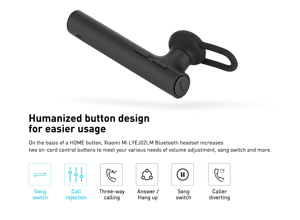 Оригинальный Xiaomi mi Bluetooth 4 1 наушники гарнитура встроенный c Handsfree беспроводной BT