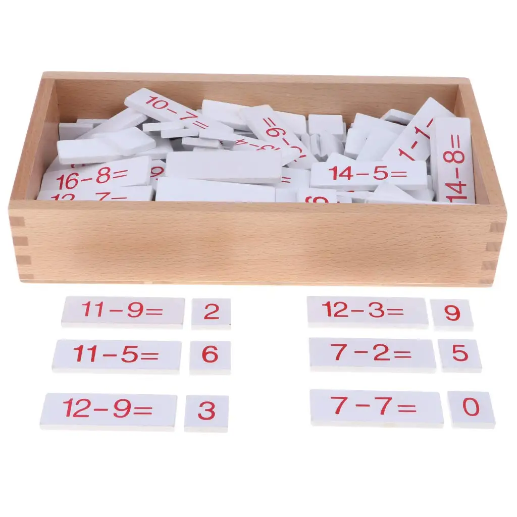 

Kids Montessori Mathematics Material Wooden Subtraction Toy Math Learning Teaching Aids Preschool kindergarten Educational Gift