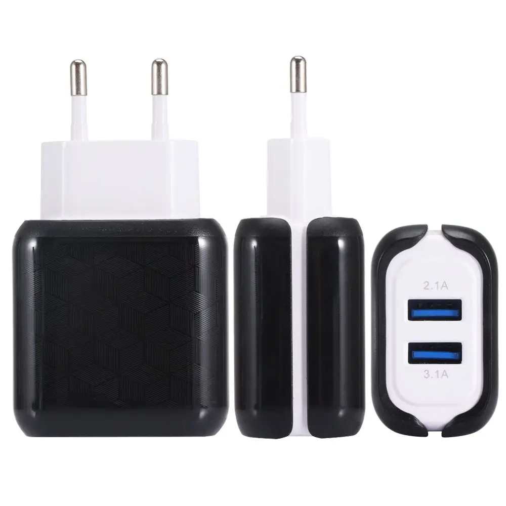 Зарядное устройство LEORY с двумя USB-портами 5 в 2 1 А 3 штепсельная вилка стандарта