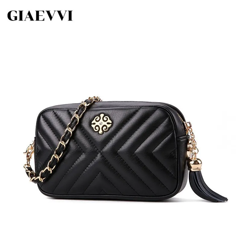 GIAEVVI натуральная кожа Crossbody Для женщин Сумочка дизайнер Малый Курьерские сумки