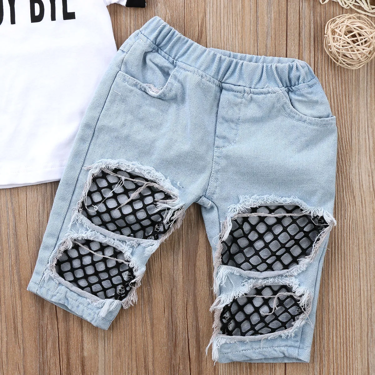 Комплект из 2 предметов модная футболка с короткими рукавами и принтом Bye для