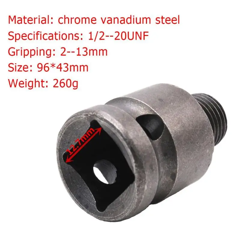 

2-13mm SDS Hammer Conversion Drill Hand Clamp Drill Plastic Chuck Sleeves+1/2 Thread Adapter Power Tool Parts